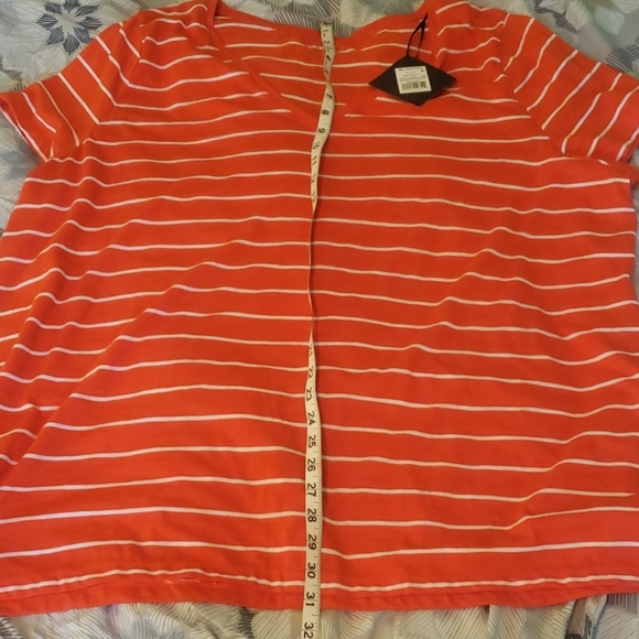 Ava Viva orange and white striped tshirt. - Picture 4 of 7